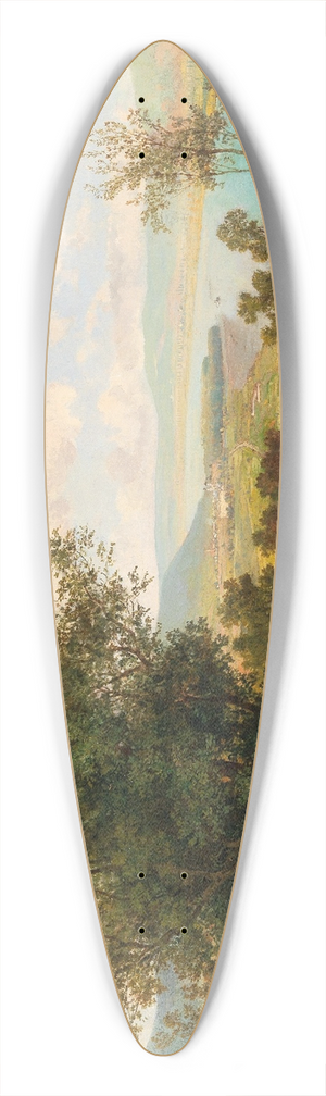 Theodor Freiherr von Ehrmanns - View of Klosterneuburg 39.3 inch art pintail longboard deck