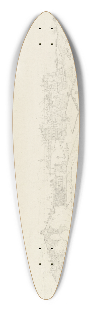 Theodor Pelissier - Ansicht von Porto dAnzio, der Geburtsstadt von Kaiser Nero 39.3 inch art pintail longboard deck