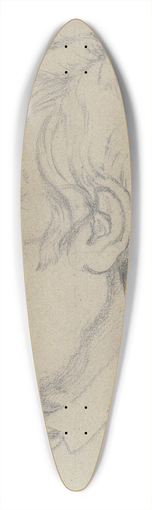Theodor Pelissier - Head in profile 39.3 inch art pintail longboard deck
