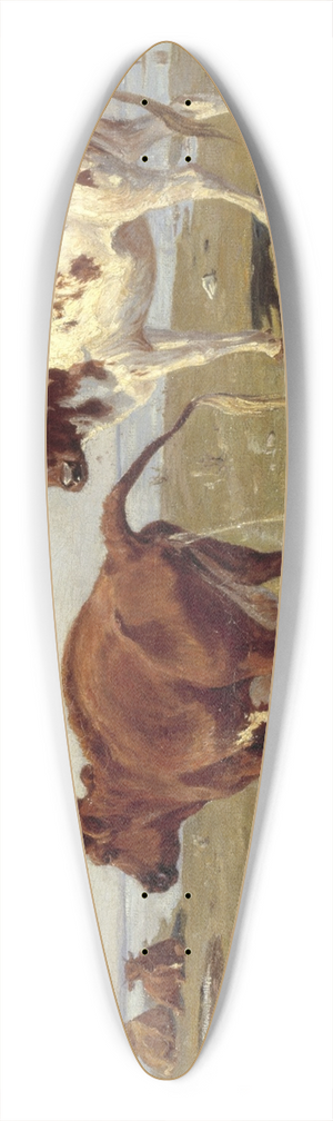 Theodor Philipsen - Cows on Saltholm 39.3 inch art pintail longboard deck