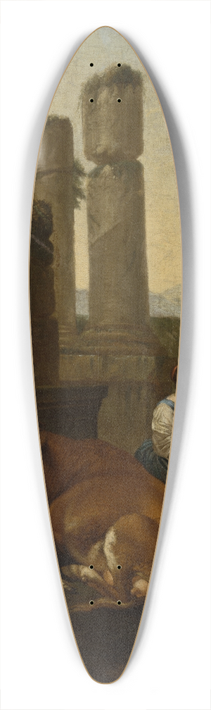 Theodor Roos - Shepherds in the Roman Campagna 39.3 inch art pintail longboard deck