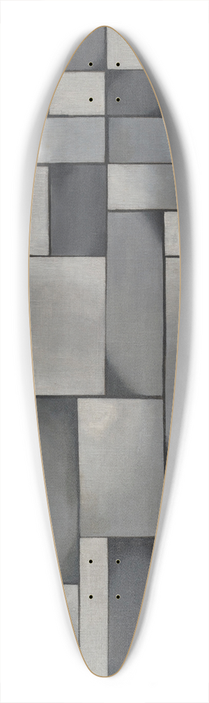Theo van Doesburg - Composition in Gray (Rag-time). 39.3 inch art pintail longboard deck