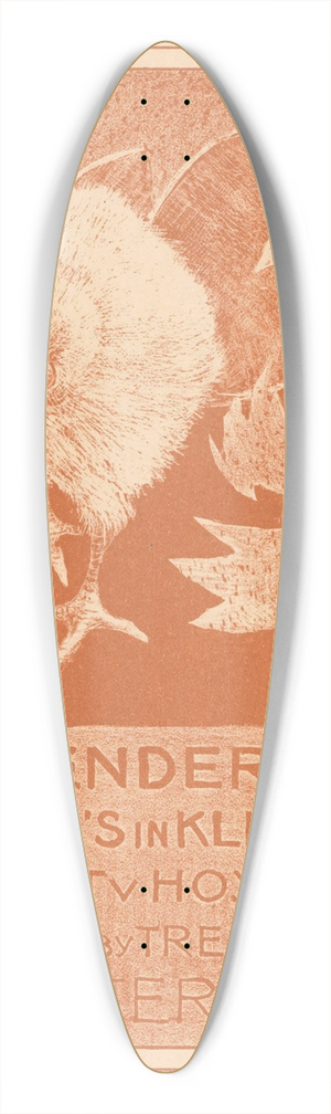 Theo van Hoytema - Aankondiging voor kalender 1904 39.3 inch art pintail longboard deck