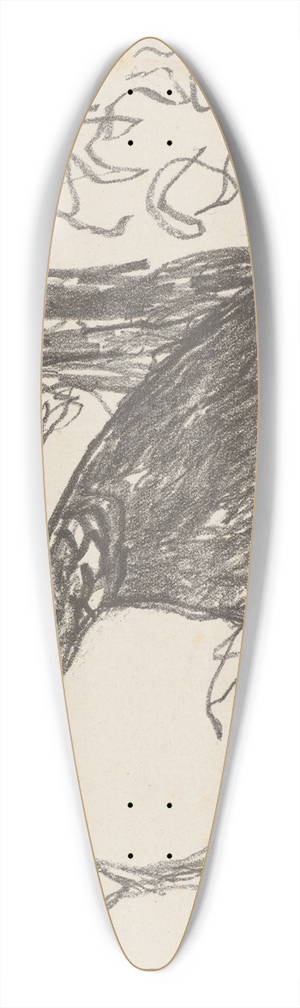 Theo van Hoytema - Houtduif in boom 39.3 inch art pintail longboard deck