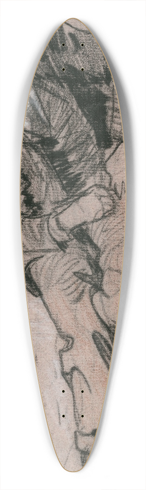 Theo van Hoytema - In het gras liggende man 39.3 inch art pintail longboard deck