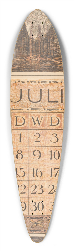 Theo van Hoytema - Kalenderblad juli met lepelaars 39.3 inch art pintail longboard deck Theo van Hoytema - Kalenderblad juli met lepelaars 39.3 inch art pintail longboard deck