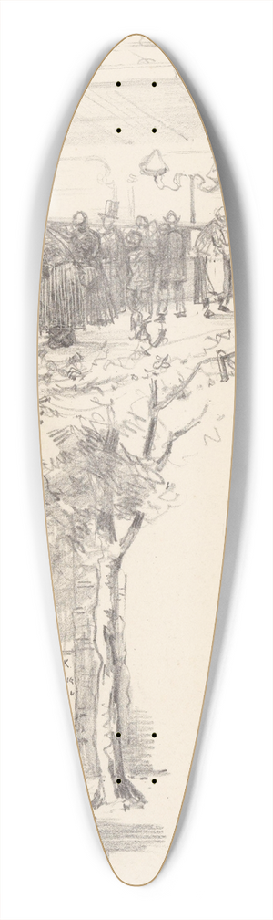Theo van Hoytema - Menukaart voor de Leidsche spaarbank 39.3 inch art pintail longboard deck
