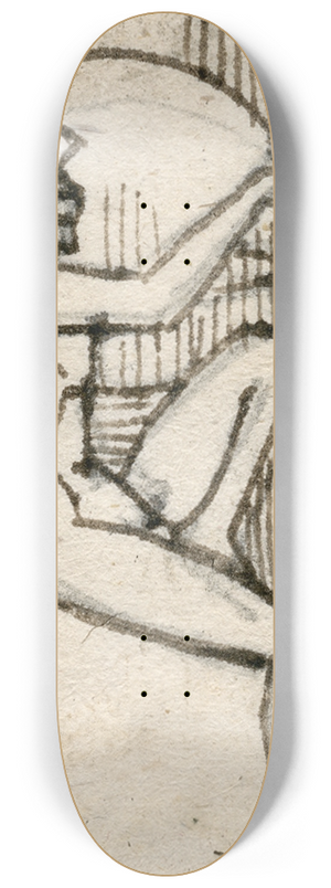 David Humbert de Superville - Naakte krijger op de knien, met schild: en profil 8.25 inch art skate deck David Humbert de Superville - Naakte krijger op de knien, met schild: en profil 8.25 inch art skate deck