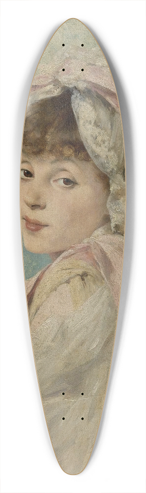 Thobald Chartran - Portrait Of Gabrielle Rjane As A Young Actress 39.3 inch art pintail longboard deck