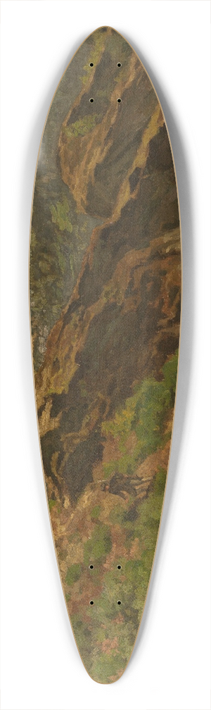 Thodore Baron - Rocks by Night 39.3 inch art pintail longboard deck