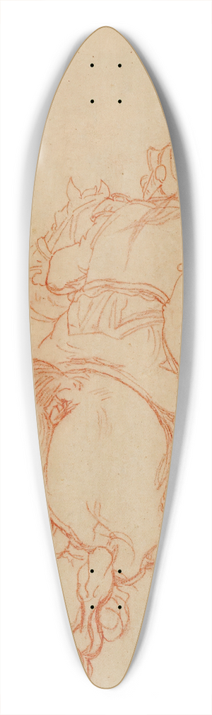 Thodore Gricault - Cuirassier  cheval chargeant 39.3 inch art pintail longboard deck Thodore Gricault - Cuirassier  cheval chargeant 39.3 inch art pintail longboard deck