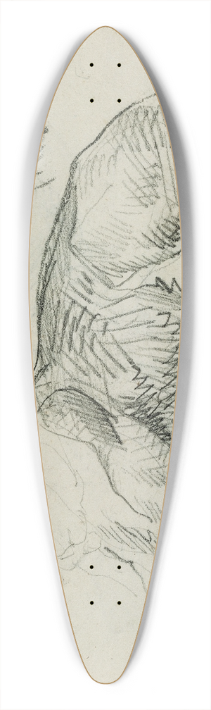 Thodore Gricault - Seated lion, head of lioness 39.3 inch art pintail longboard deck Thodore Gricault - Seated lion, head of lioness 39.3 inch art pintail longboard deck