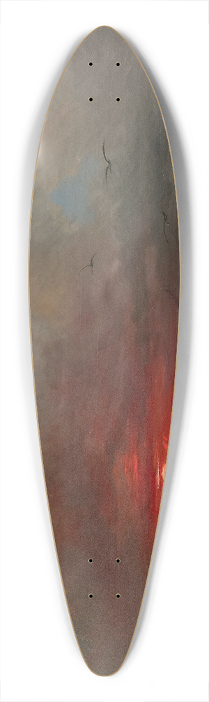 Thodore Gudin - Coucher de soleil sur un littoral 39.3 inch art pintail longboard deck