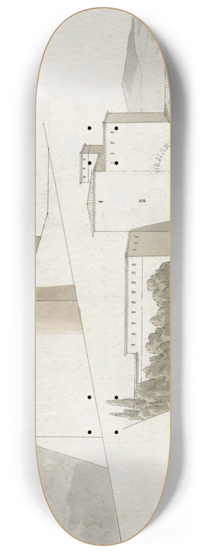 David Humbert de Superville - Rome: twee gezichten op anonieme gebouwen 8.25 inch art skate deck