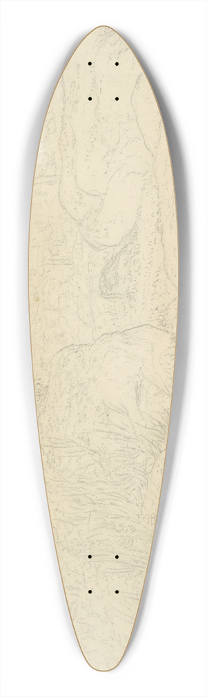 Thodore Rousseau - Felsen im Wald von Fontainebleau 39.3 inch art pintail longboard deck