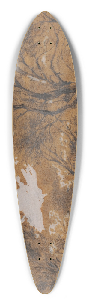 Thodore Rousseau - Paysage bois, coup de vent 39.3 inch art pintail longboard deck