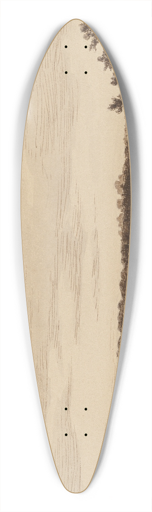 Thodore Rousseau - The Loing River at the Edge of the Forest of Fontainebleau 39.3 inch art pintail longboard deck