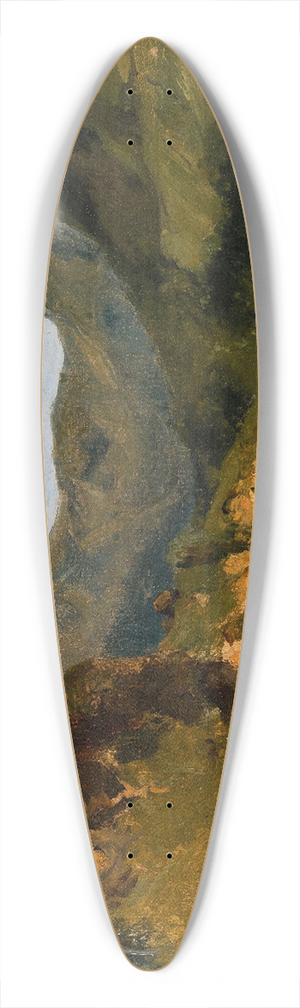 Thodore Rousseau - Valley in the Auvergne Mountains 39.3 inch art pintail longboard deck Thodore Rousseau - Valley in the Auvergne Mountains 39.3 inch art pintail longboard deck