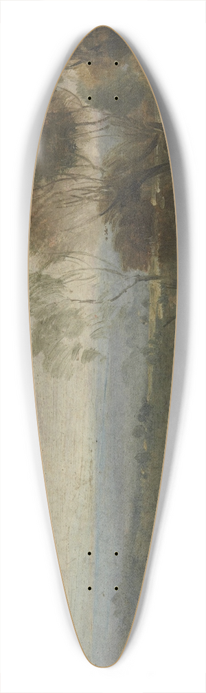 Thomas Barker Of Bath - Landscape with Lake and Cattle 39.3 inch art pintail longboard deck