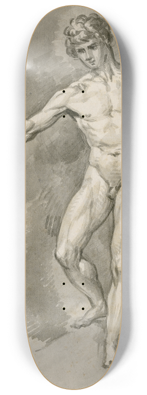 David Humbert de Superville - Staande naakte jongeling 8.25 inch art skate deck