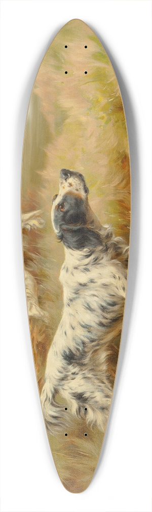 Thomas Blinks - English setters on point 39.3 inch art pintail longboard deck