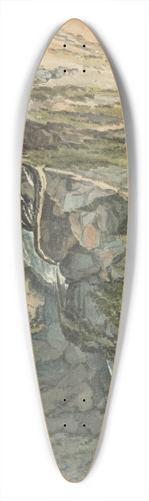 Thomas Bradshaw - A Waterfall 39.3 inch art pintail longboard deck