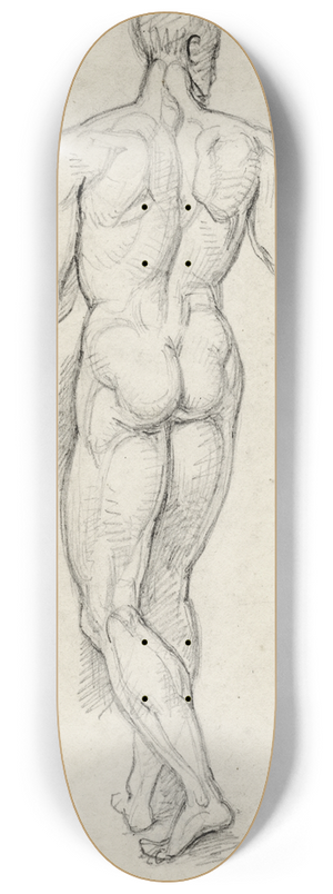 David Humbert de Superville - Staande naakte man 8.25 inch art skate deck