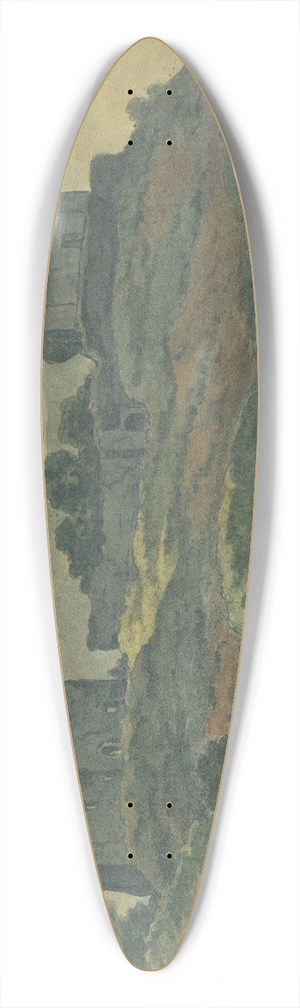 Thomas Bradshaw - Castle Ruins on a Hilltop 39.3 inch art pintail longboard deck