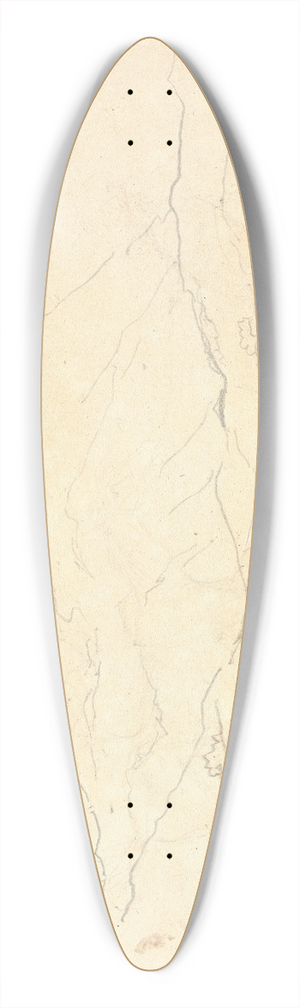 Thomas Bradshaw - Rough Sketch of Mountains 39.3 inch art pintail longboard deck