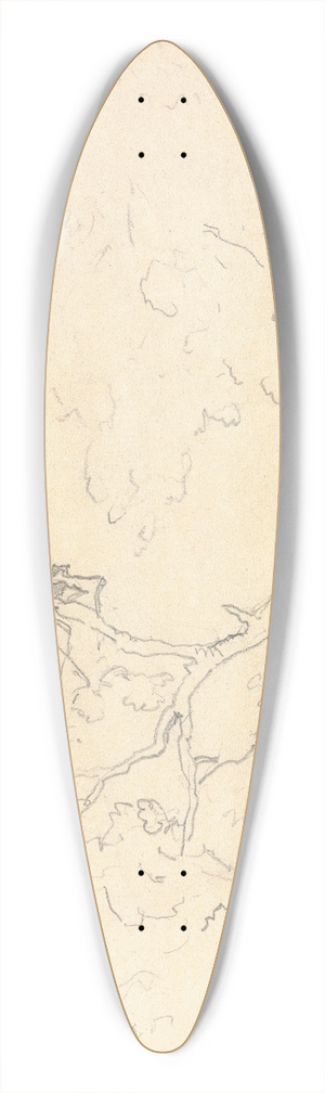 Thomas Bradshaw - Sketch of a Large Tree 39.3 inch art pintail longboard deck