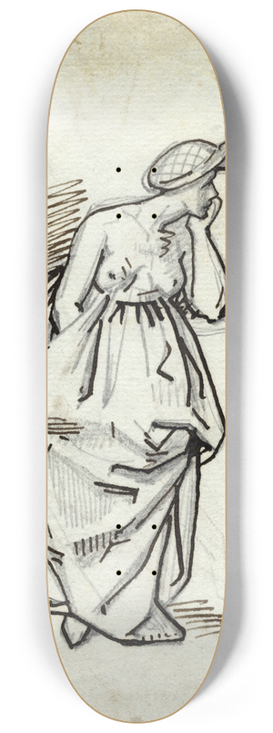 David Humbert de Superville - Staande vrouw, leunend op de elleboog 8.25 inch art skate deck