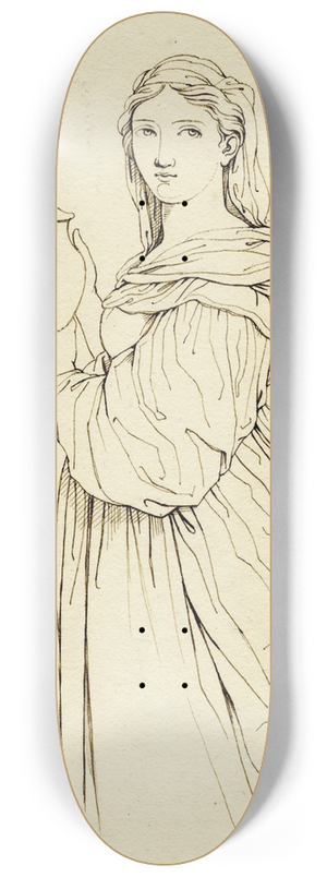 David Humbert de Superville - Staande vrouw met kannetje, van terzijde 8.25 inch art skate deck David Humbert de Superville - Staande vrouw met kannetje, van terzijde 8.25 inch art skate deck