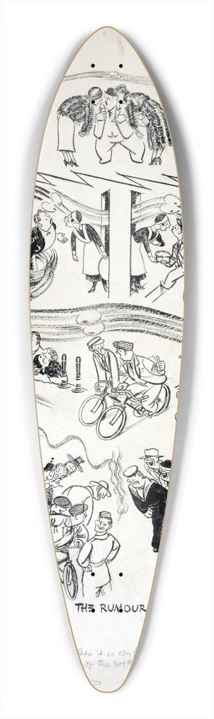 Thomas Derrick - The Rumour 39.3 inch art pintail longboard deck Thomas Derrick - The Rumour 39.3 inch art pintail longboard deck