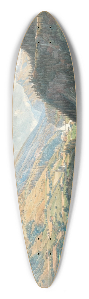 Thomas Ender - Gasteinertal with a View of the Waterfall in Bad Gastein 39.3 inch art pintail longboard deck