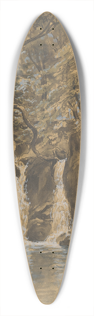 Thomas Fearnley - A View of Lower Rydal Falls, Cumbria 39.3 inch art pintail longboard deck Thomas Fearnley - A View of Lower Rydal Falls, Cumbria 39.3 inch art pintail longboard deck