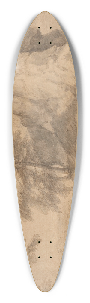 Thomas Gainsborough - Rocky Wooded Landscape with Figures 39.3 inch art pintail longboard deck