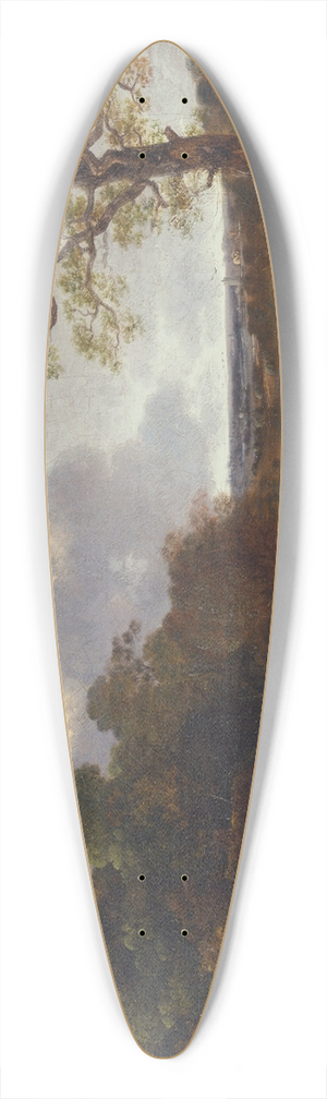 Thomas Gainsborough - Wooded Landscape with a Cottage and Shepherd 39.3 inch art pintail longboard deck