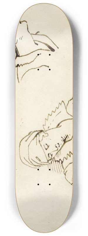 David Humbert de Superville - Tweemaal vrouwenhoofd 8.25 inch art skate deck