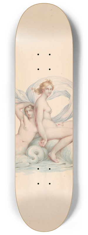 David Humbert de Superville - Twee nimfen op dolfijnen gezeten 8.25 inch art skate deck