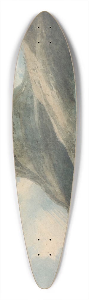 Thomas Girtin - Lindisfarne Castle, Holy Island, Northumberland 39.3 inch art pintail longboard deck