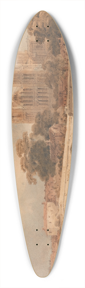 Thomas Girtin - Ripon Minster, Yorkshire 39.3 inch art pintail longboard deck