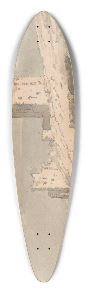 Thomas Girtin - Ruins on the Coast 39.3 inch art pintail longboard deck