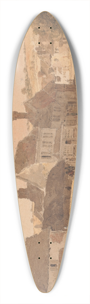 Thomas Girtin - The Village of Kirkstall, Yorkshire 39.3 inch art pintail longboard deck