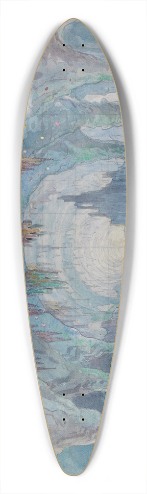 Thomas Grieve - Design for A Blue Grotto 39.3 inch art pintail longboard deck