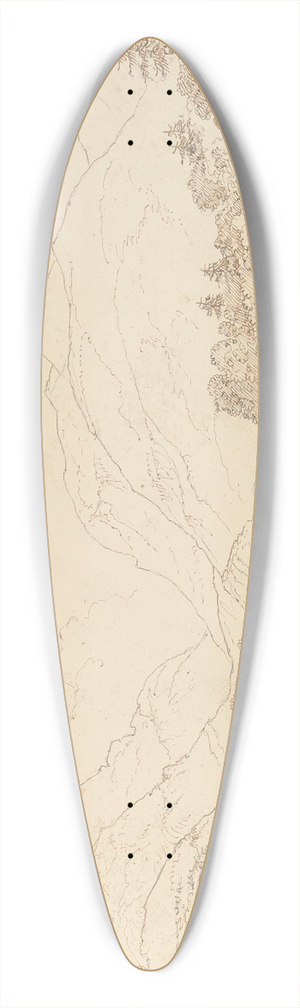 Thomas Hastings - River Laune from the High Road from Killarney & Aghadoe, 6 September 1841 39.3 inch art pintail longboard deck