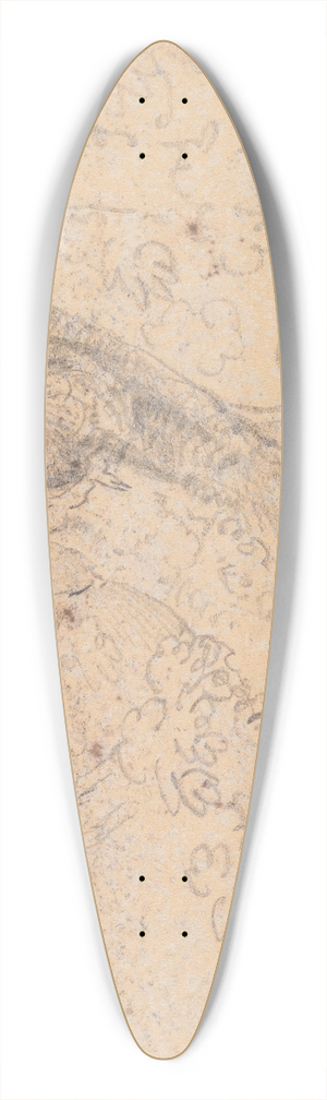 Thomas Hastings - Sketch of a Hollow Tree Trunk 39.3 inch art pintail longboard deck