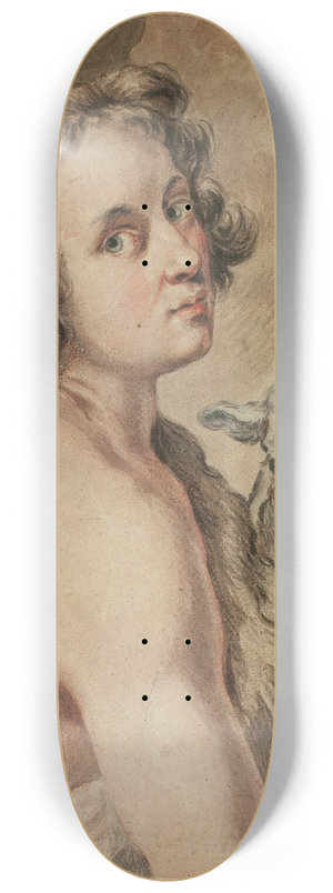 After Carlo Cignani - Saint John the Baptist with Lamb 8.25 inch art skate deck