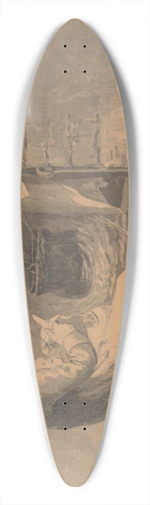 Thomas Hearne - The Welsh Curate 39.3 inch art pintail longboard deck