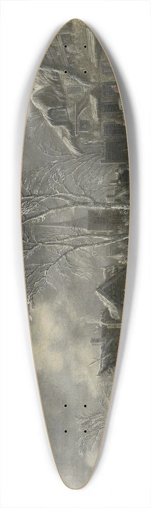 Thomas Heeremans - Winter Scene 39.3 inch art pintail longboard deck Thomas Heeremans - Winter Scene 39.3 inch art pintail longboard deck