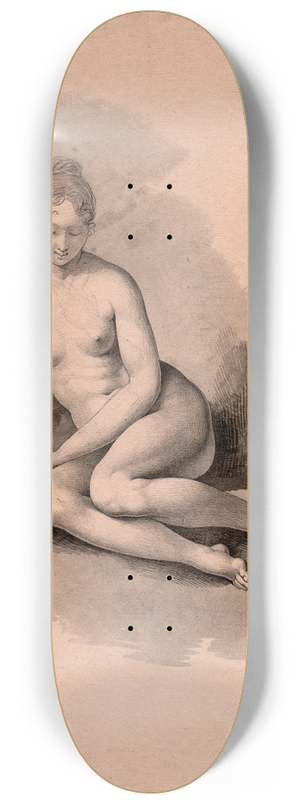 David Humbert de Superville - Vrouwelijk naakt, zittend 8.25 inch art skate deck
